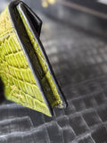 Folding Wallet - Olive Green Alligator - Ascot Shoes