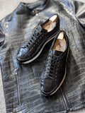 Ascot Neki - Black Crocodile - Ascot Shoes