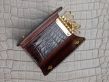 Bespoke Key Holder - Brown Crocodile - Ascot Shoes