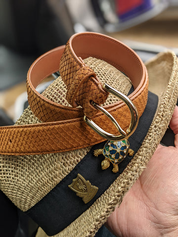 Bespoke Belt -  Tan Python
