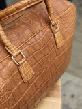 Weekender Bag - Tan Crocodile - Ascot Shoes