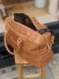 Weekender Bag - Tan Crocodile - Ascot Shoes