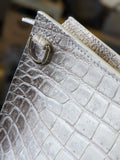 Bespoke Himalaya Crocodile Pouch Bag - Ascot Shoes