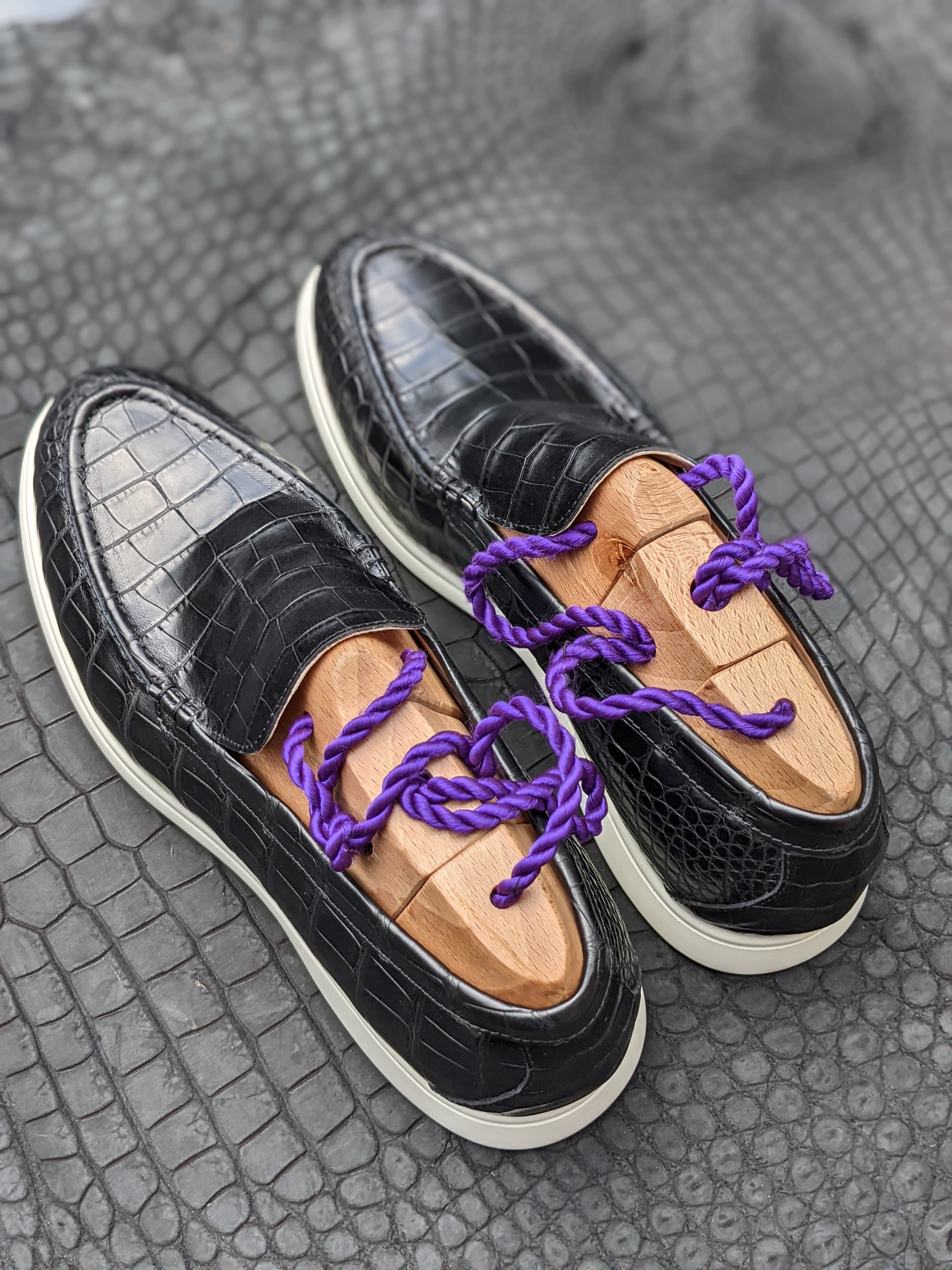 Ascot Cannes - Black Crocodile - Ascot Shoes
