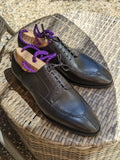 Ascot Harris - Black Scotch Grain - Ascot Shoes
