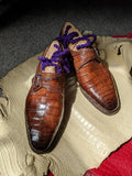 Ascot Monk Strap - Cognac Crocodile - Ascot Shoes