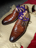 Ascot Monk Strap - Cognac Crocodile - Ascot Shoes