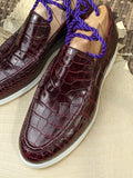 Ascot Cannes - Burgundy Crocodile - Ascot Shoes