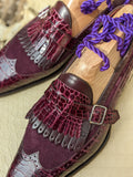 Ascot Shanghai Single Monk II. - Burgundy combination - Ascot Shoes