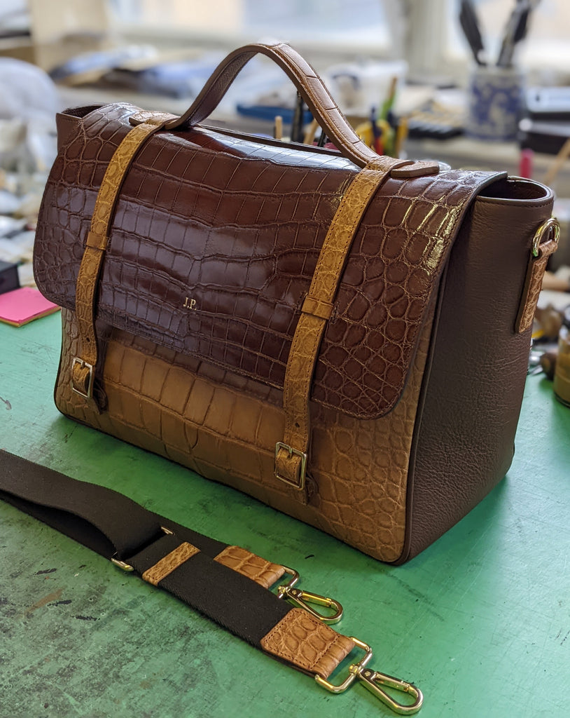 Bespoke Messenger Crocodile Bag - Ascot Shoes