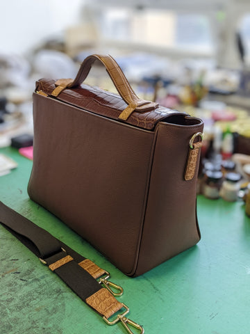 Bespoke Messenger Crocodile Bag