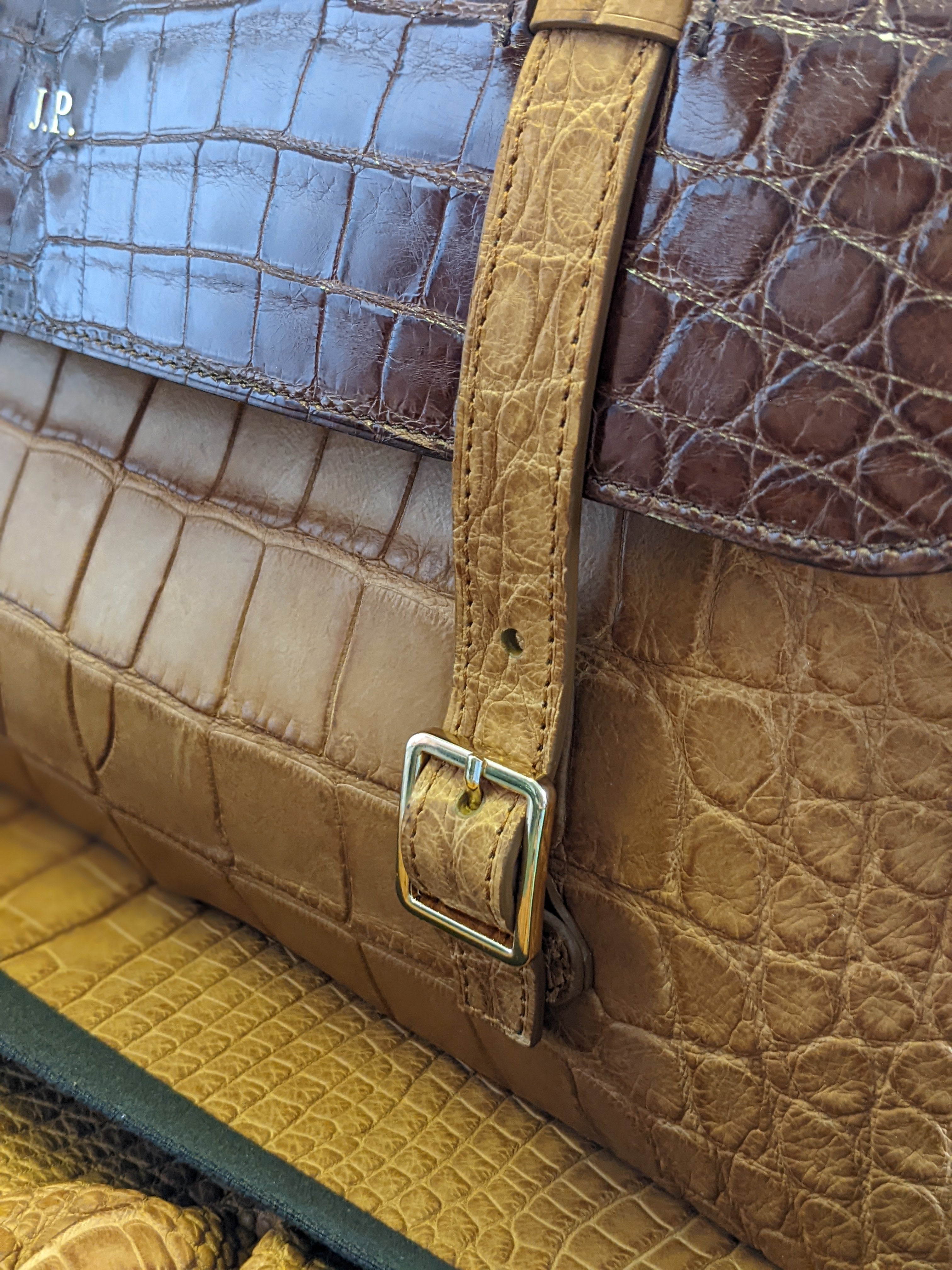 Bespoke Messenger Crocodile Bag - Ascot Shoes