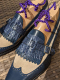 Ascot Shanghai Single Monk II. - Blue combination - Ascot Shoes