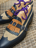 Ascot Shanghai Single Monk II. - Blue & Tan combination - Ascot Shoes