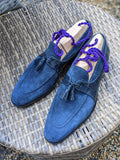 Ascot Siena - Navy Suede & Crocodile - Ascot Shoes