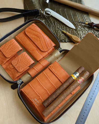 Custom travel cigar humidors