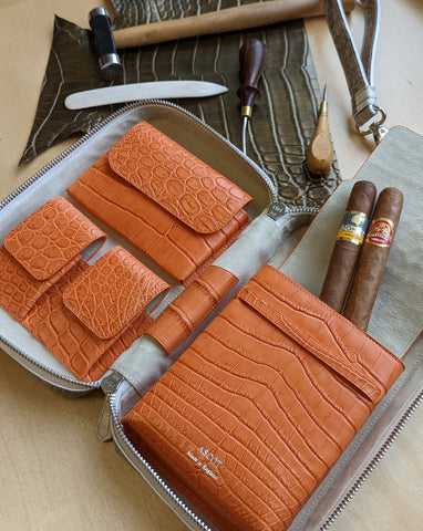 Custom travel cigar humidors