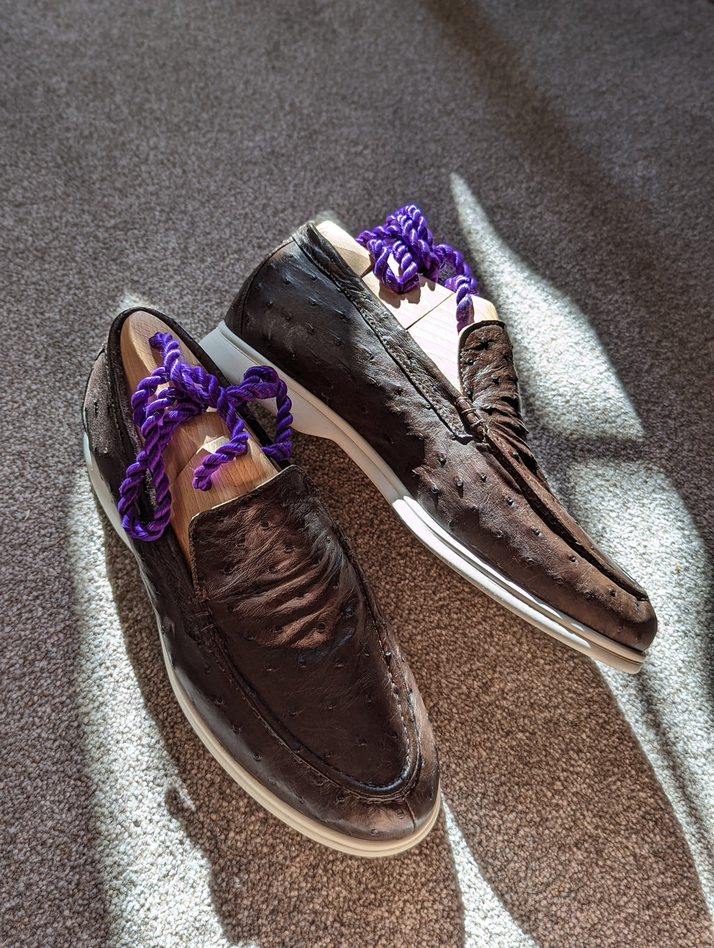 Ascot Cannes - Brown Ostrich - Ascot Shoes
