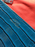 Everyday Phone Pouch - Blue Crocodile - Large - Ascot Shoes