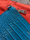 Everyday Phone Pouch - Blue Crocodile - Ascot Shoes