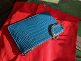 Everyday Phone Pouch - Blue Crocodile - Ascot Shoes