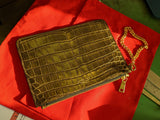 Everyday Phone Pouch - Gold Crocodile - Large - Ascot Shoes