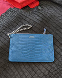 Everyday Phone Pouch - Blue Crocodile - Ascot Shoes