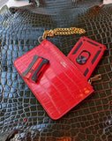 Everyday Phone Pouch - Red Crocodile - Ascot Shoes