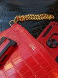 Everyday Phone Pouch - Red Crocodile - Ascot Shoes