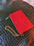 Everyday Phone Pouch - Red Crocodile - Ascot Shoes