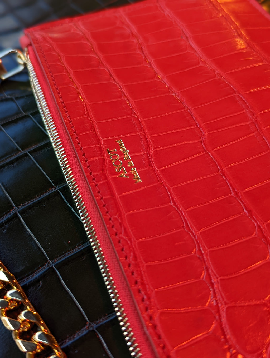Everyday Phone Pouch - Red Crocodile - Ascot Shoes
