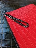 Everyday Phone Pouch - Red Crocodile - Large - Ascot Shoes