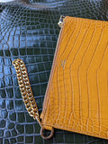 Everyday Phone Pouch - Yellow Crocodile - Ascot Shoes