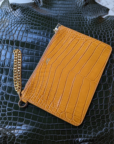 Everyday Phone Pouch - Yellow Crocodile