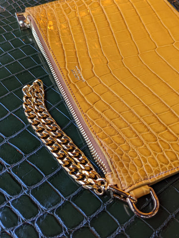 Everyday Phone Pouch - Yellow Crocodile - Large