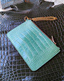 Everyday Phone Pouch - Green Crocodile - Large - Ascot Shoes