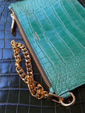 Everyday Phone Pouch - Green Crocodile - Ascot Shoes