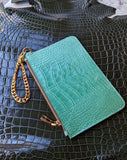 Everyday Phone Pouch - Green Crocodile - Ascot Shoes