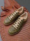 Ascot Sneakers - Green Crocodile - Ascot Shoes