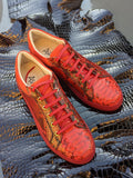 Ascot Sneakers - Red Python - Ascot Shoes