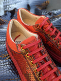 Ascot Sneakers - Red Python - Ascot Shoes