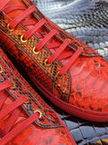 Ascot Sneakers - Red Python - Ascot Shoes