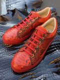 Ascot Sneakers - Red Python - Ascot Shoes