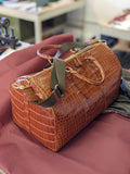 Duffel Bag - Cognac Crocodile 50 cm - Ascot Shoes