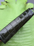 Bespoke Dark Green Crocodile Pouch Bag - Ascot Shoes