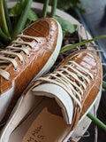 Ascot Sneakers - Tan Crocodile - Ascot Shoes