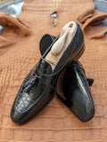 Ascot Siena - Black Crocodile - Ascot Shoes