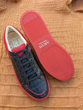 Ascot Sneakers - Black Crocodile with red details - Ascot Shoes