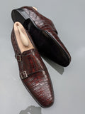 Ascot Catania - Brown Crocodile - Ascot Shoes