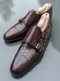 Ascot Catania - Brown Crocodile - Ascot Shoes